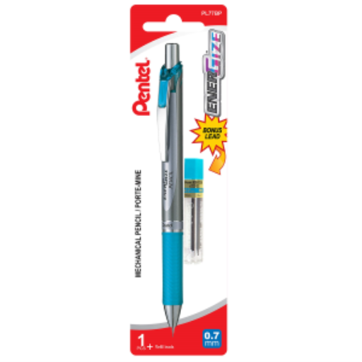 Crayon mécanique rétractable EnerGize (0,7 mm) – 1 unité avec mines supplémentaires offertes