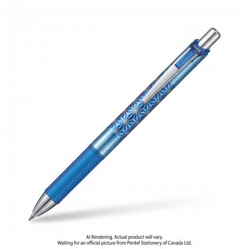 Pentel EnerGel Limited Edition Edo-Kiriko #3 (0.5mm) Metal Tip, Blue Ink