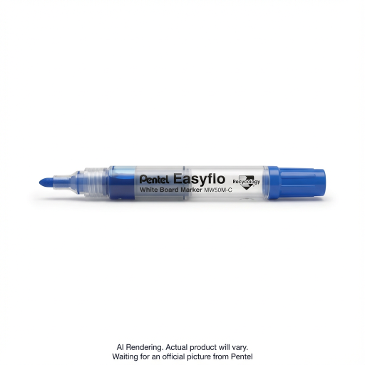 Marqueur effaçable à sec Easyflo, pointe ogive, (6,0 mm) encre bleue
