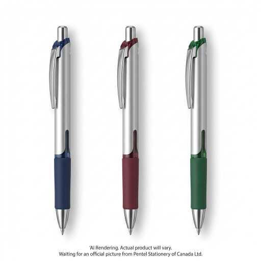 Pentel EnerGel Dark Colours Retractable Gel Roller, (0.7mm) Metal Tip, 3PC Pack