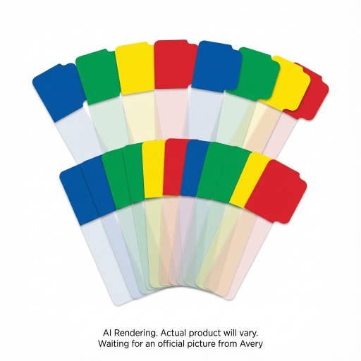 Avery Onglets marges inscriptibles UltraTabs, Couleurs primaires, Bleu, Vert, Jaune, Rouge, paquet de 48