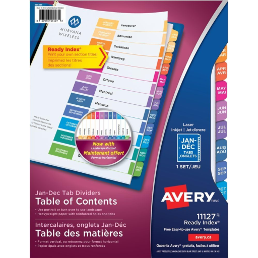 Intercalaires Avery 11127