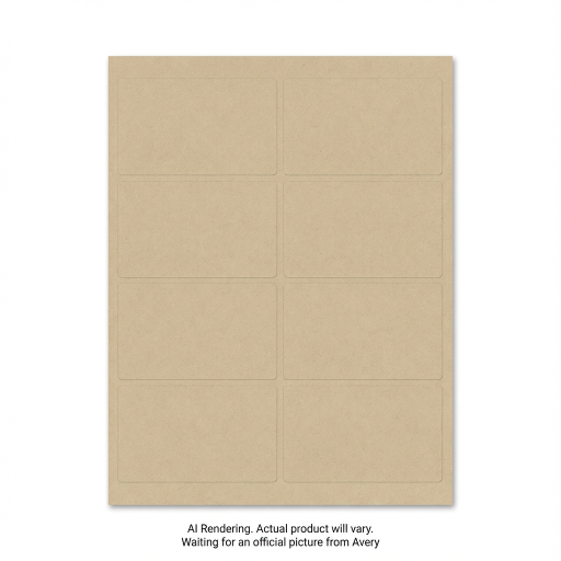 Étiquettes opercules en chanvre Avery pour imprimantes laser/jet d'encre, 1?" x 4", permanentes, 10 feuilles/env, 90 étiquettes/env