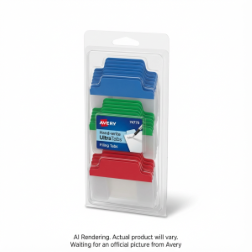 Avery Hand-write UltraTabs Filing Tabs, Primary Colours, Blue, Green, Red, 24 pack