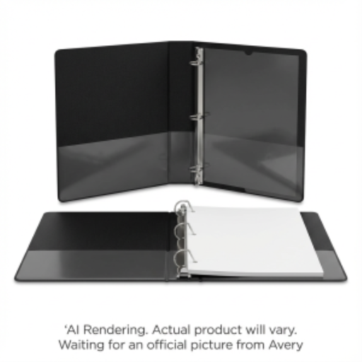 Classeur à anneaux Avery View 2" durable, noir, anneaux en D sans espace, capacité de 500 feuilles