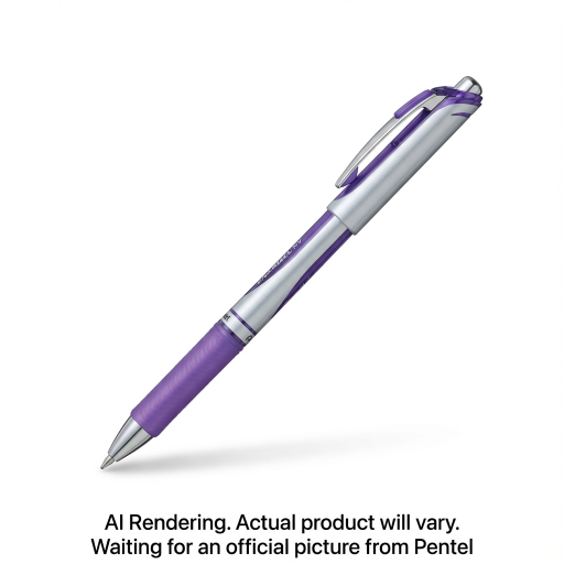 EnerGel Liquid Gel Pen, (0.7mm) Metal Tip, Capped, Violet Ink
