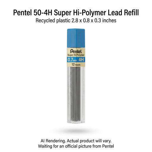 Super Hi-Polymer Lead Refill (0.7mm), 4H, 12 Leads per Tube
