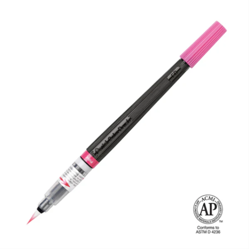 Pentel Arts Colour Brush 1PC Pack, Pink Ink