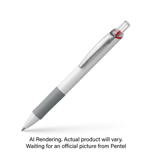 Pentel Floatune, stylo roller rétractable, pointe 0,5 mm, encre rouge