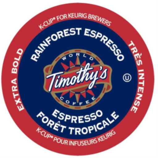 COFFEE-K CUP TIMOTHY'S RAINFOREST ESPRESSO X-BOLD (01020) 24/BX