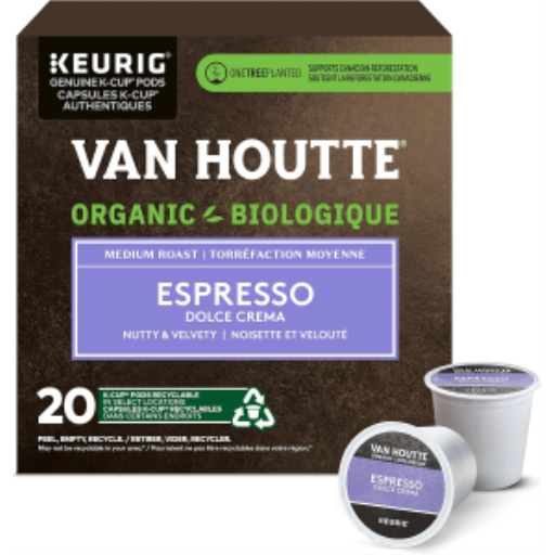 Van Houtte® Coffee Single Serve - Vhou Kc Fto Dolce Crema Med 20Ct Sl