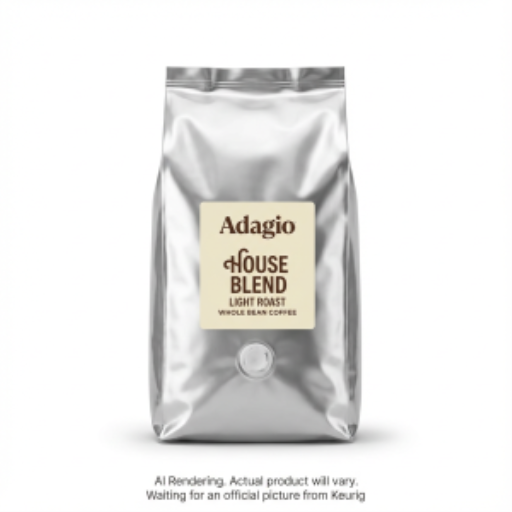Café Adagio en grains entiers – Grains torréfiés légèrement, Adag House Blend 5 lb