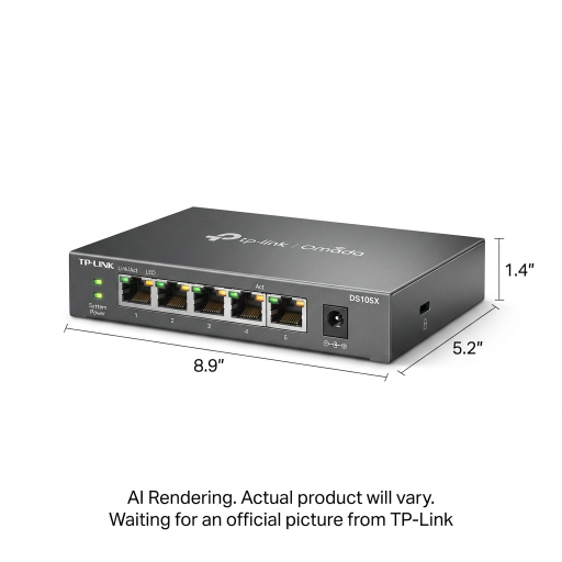 Omada 5-Port 10G Multi-Gigabit Desktop Switch