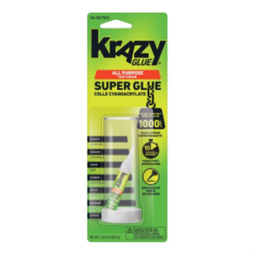 Krazy Glue Super Glue tout usage, embout de précision, 1,9 mL
