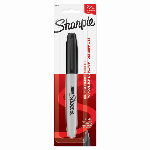Marqueur permanent Sharpie, pointe fine, noir, 1 unité
