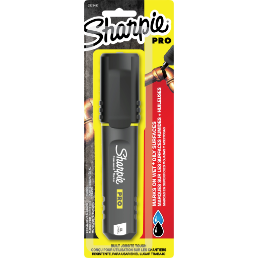Marqueur permanent Sharpie PRO, XL, pointe biseautée, noir, 1 unité