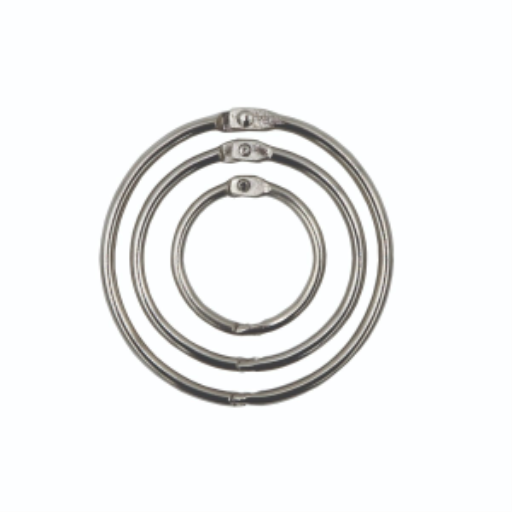 Loose Leaf Rings Assorted Sizes – 15/pk Grandeurs variées – 15/pqt
