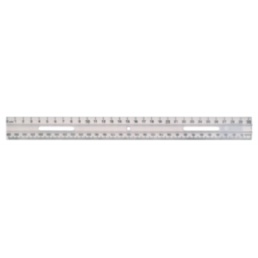 30cm Pencil Groove – Metric Scales / 
30cm rainure pour crayon – échelle métrique