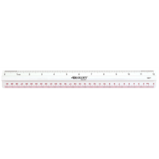 30cm/12" Finger Grip Ruler / 
30cm/12 po avec barre de prise