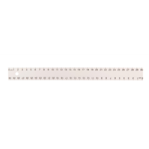 Règle blanche en plastique de 30 cm (0-30 cm)