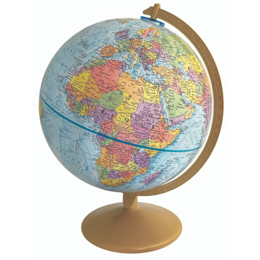 Explorer 12"/30Cm Diameter Blue Ocean Desk Globe With Metal And Semi-Meridian (French)