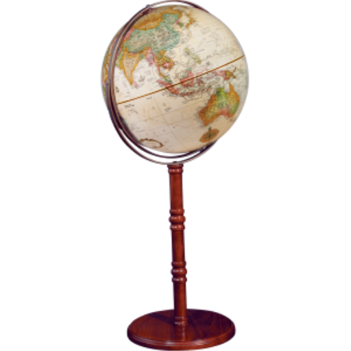 Commander Ii 16"/40.5 Cm Diameter Antique Ocean Floor Globe (French)