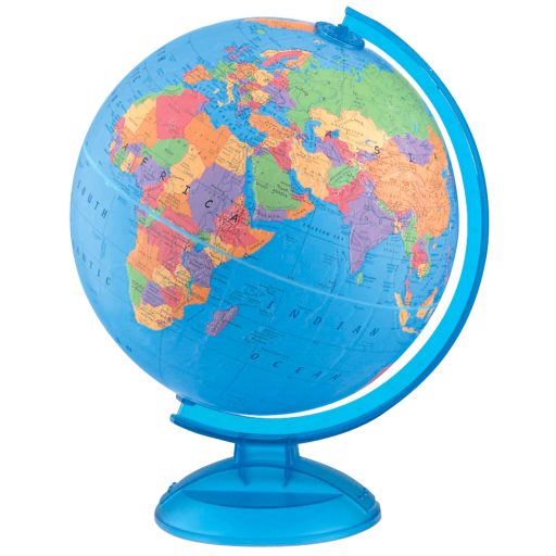 Globe terrestre de bureau bleu Adventurer 12"/30 cm de diamètre