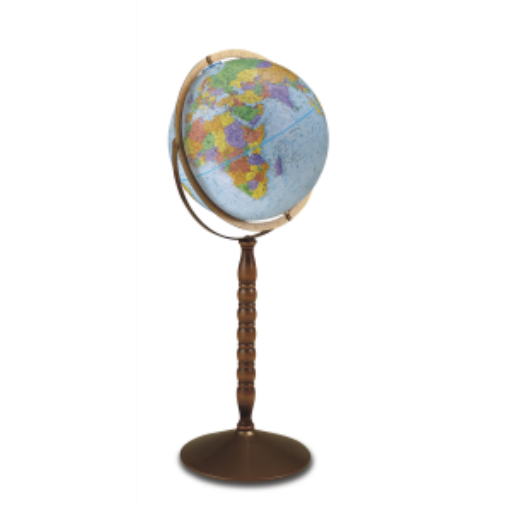 Replogle Treasury Globe 12"/30Cm Diameter Blue Ocean Floor Globe With Metal And Full Meridian (English)