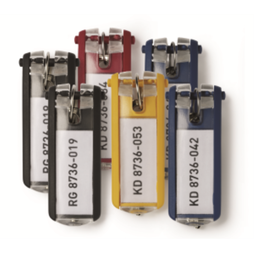 DURABLE Office Products 24-Pack Key Tags, Assorted (194900)