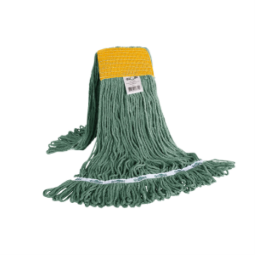 Syn-Pro® Synthetic Looped End Wet Mop Wide Band Green 24oz