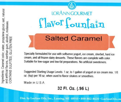 Arôme Caramel Salé - 4 oz. - 32 oz. - Arômes pour Crèmes Glacées et Boissons - LorAnn Oils - Distribution Canadienne - Livraison Gratuite au Canada pour les Commandes de Plus de 199 CAD