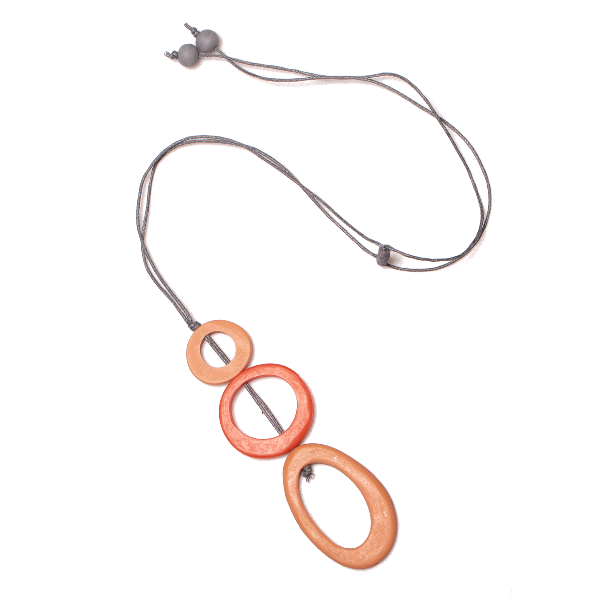 Tonal Triple Resin Hoop Pendant