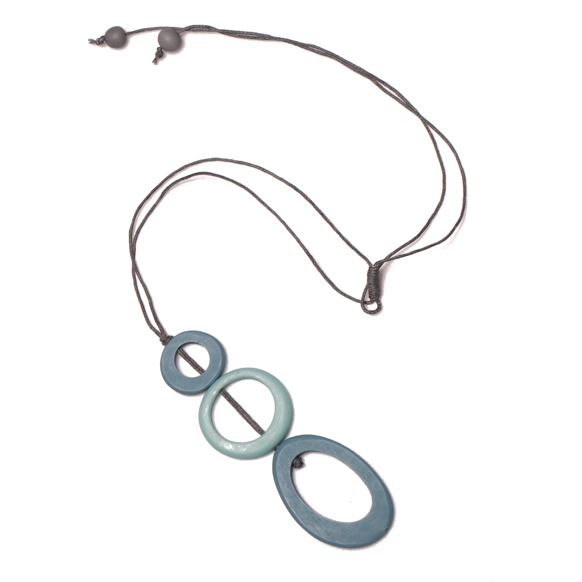 Tonal Triple Resin Hoop Pendant