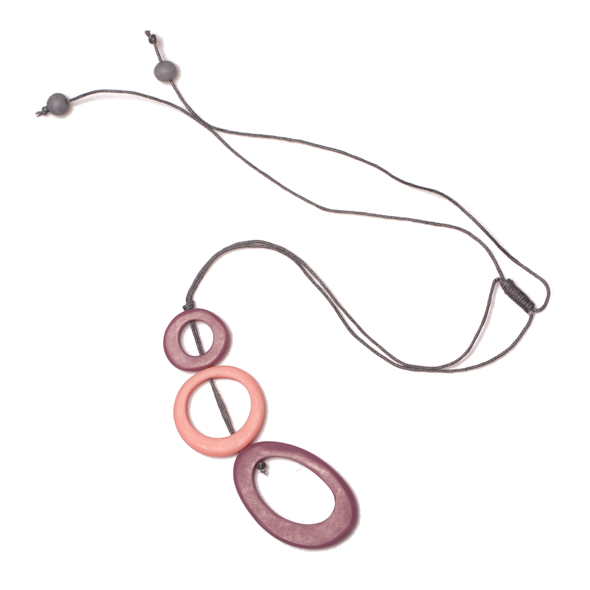 Tonal Triple Resin Hoop Pendant