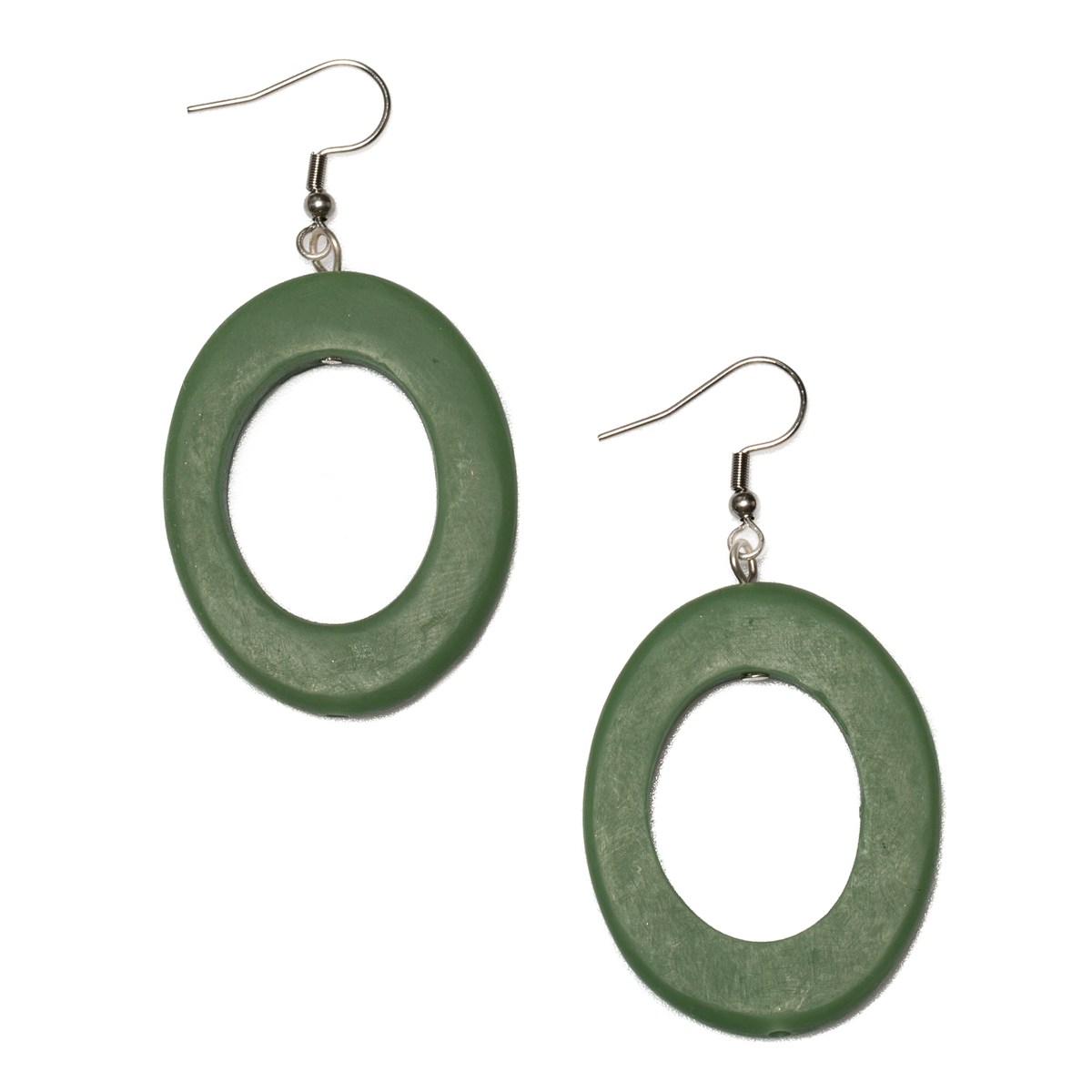 Boucles d'oreilles créoles en résine