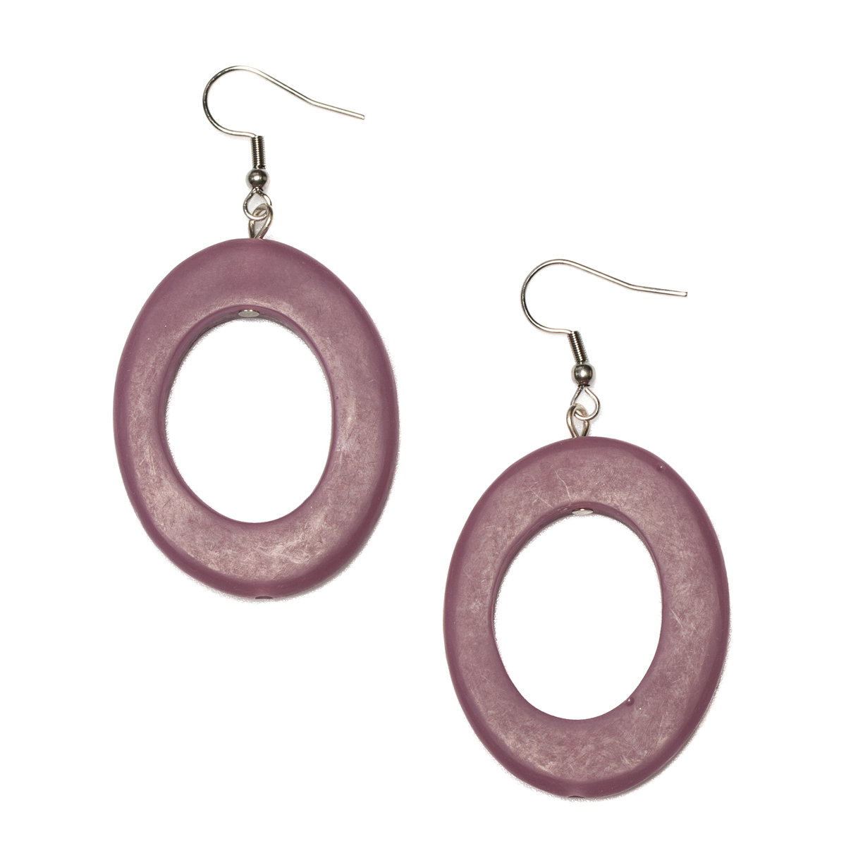 Boucles d'oreilles créoles en résine
