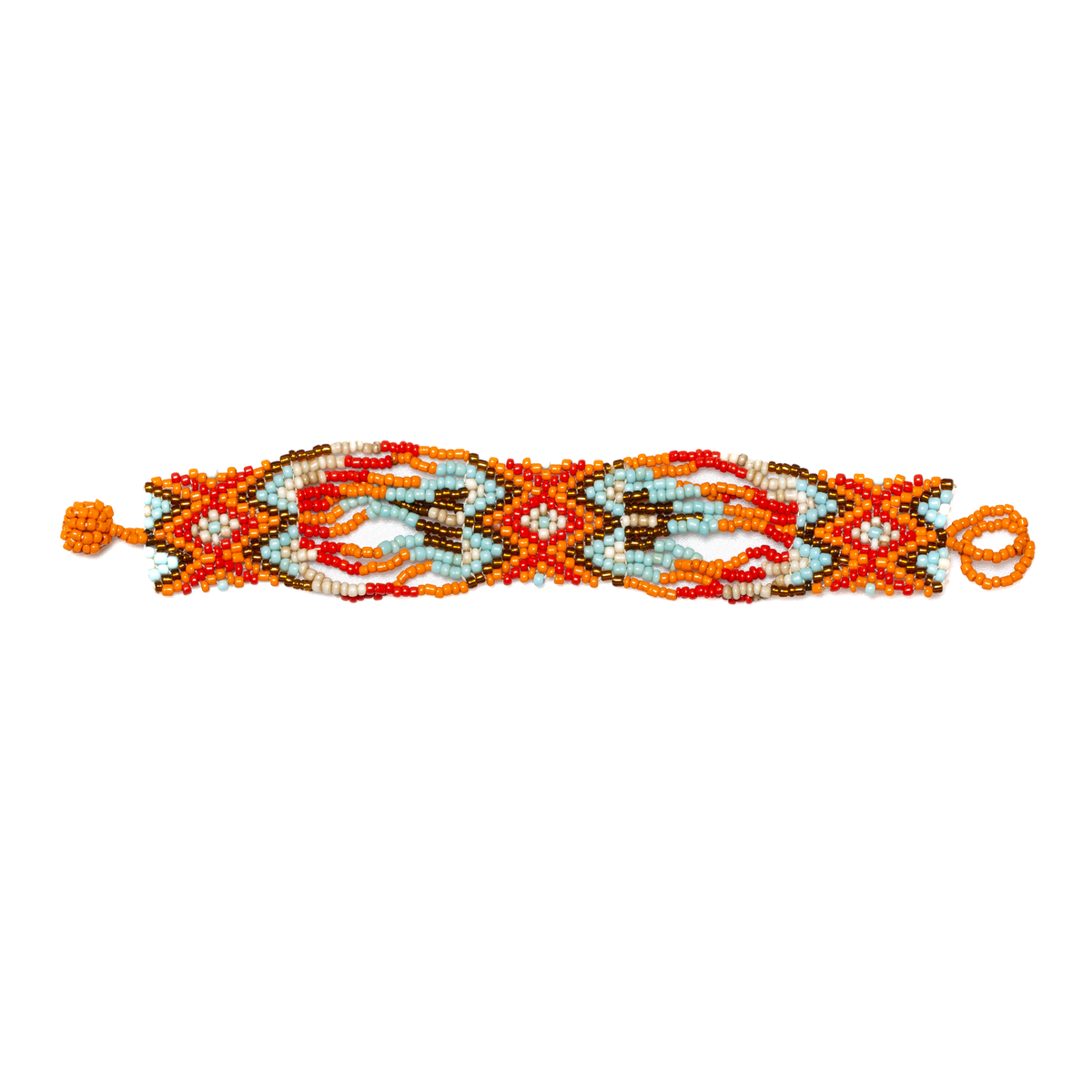 Narrow Aztec Style Wrap Bracelet