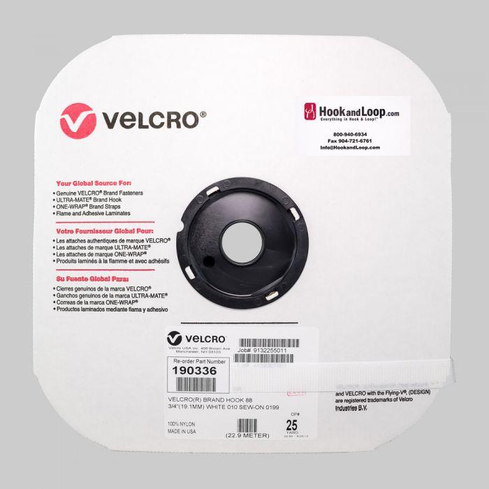 À coudre - Attaches auto-agrippantes Velcro Blanc 18 mm