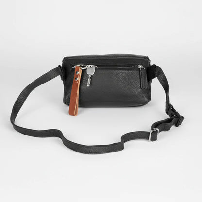 Greenwood Leather Belt Bag. Premium Top-Grain Leather Waist Pack & Crossbody Sling