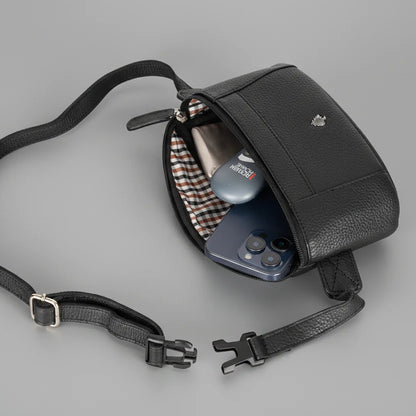 Greenwood Leather Belt Bag. Premium Top-Grain Leather Waist Pack & Crossbody Sling