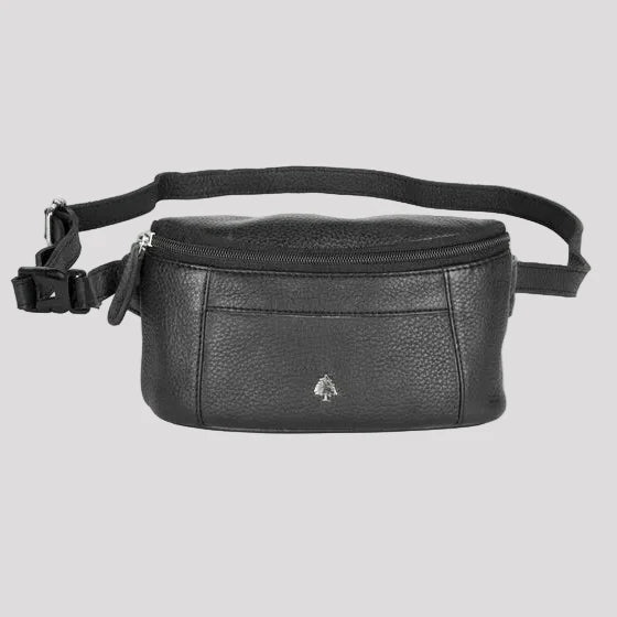 Greenwood Leather Belt Bag. Premium Top-Grain Leather Waist Pack & Crossbody Sling