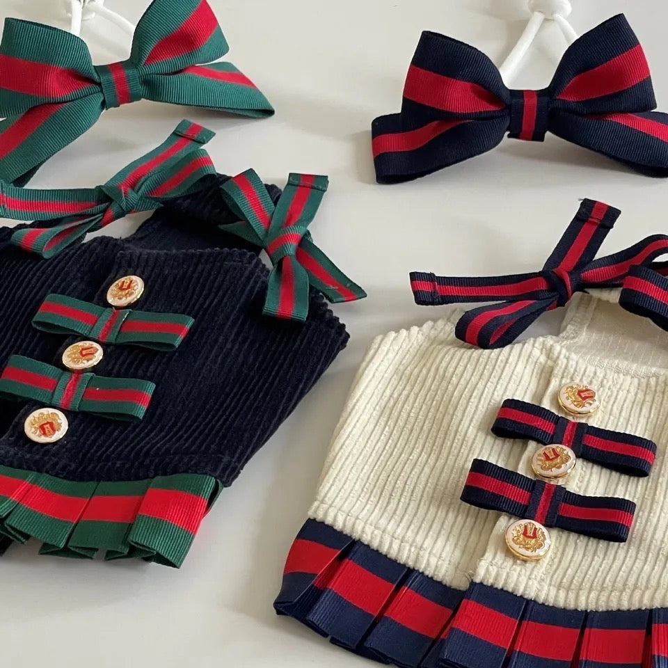Ensemble robe Gigi avec nœud – Robe pour chien