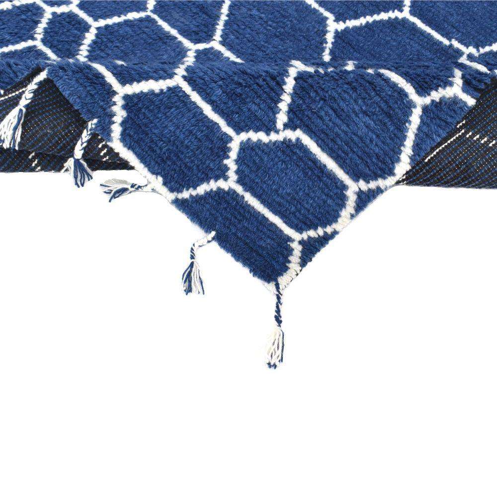 Tapis en laine tissée Marine 6X9