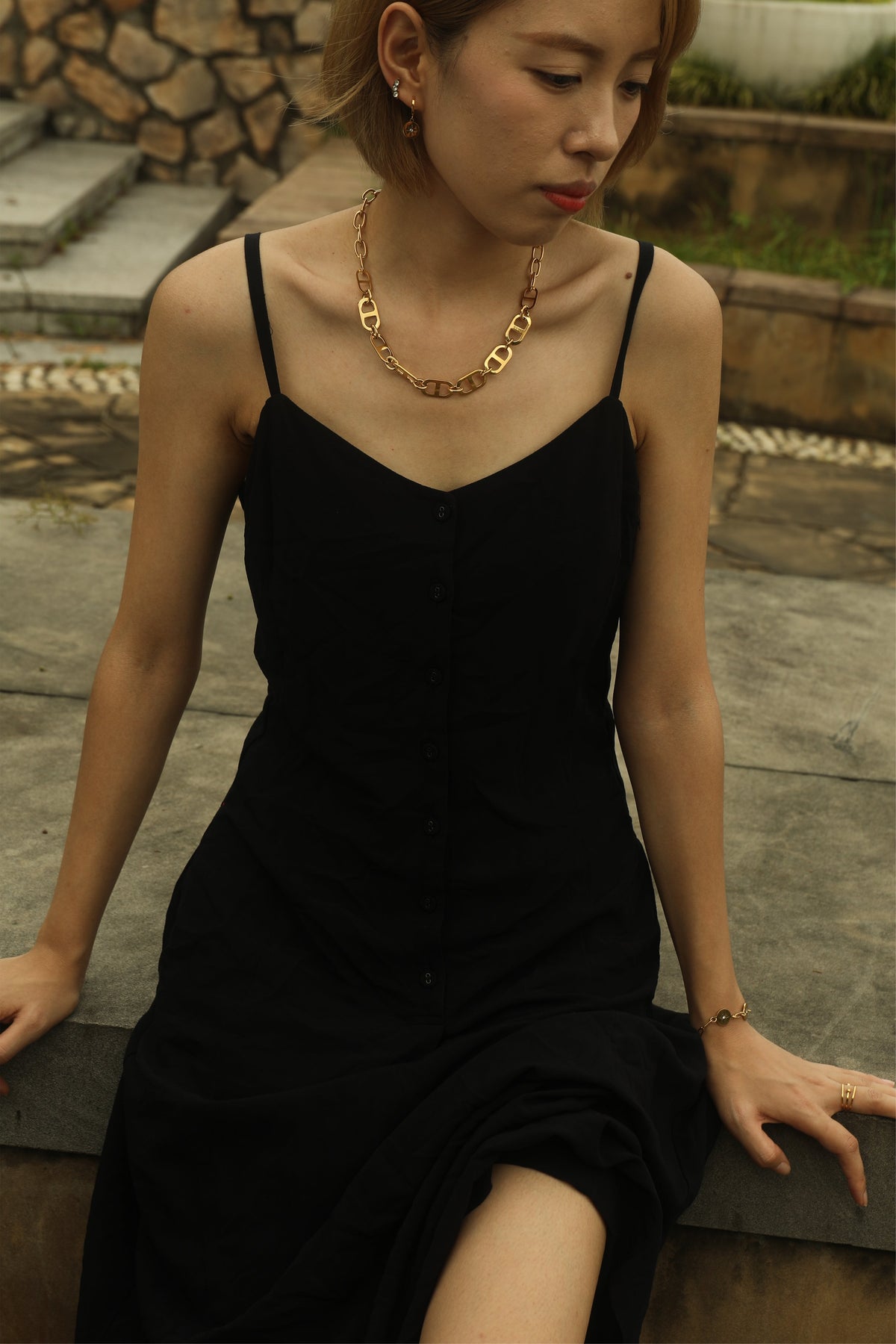 ZOIE: Collier plastron à maillons doubles