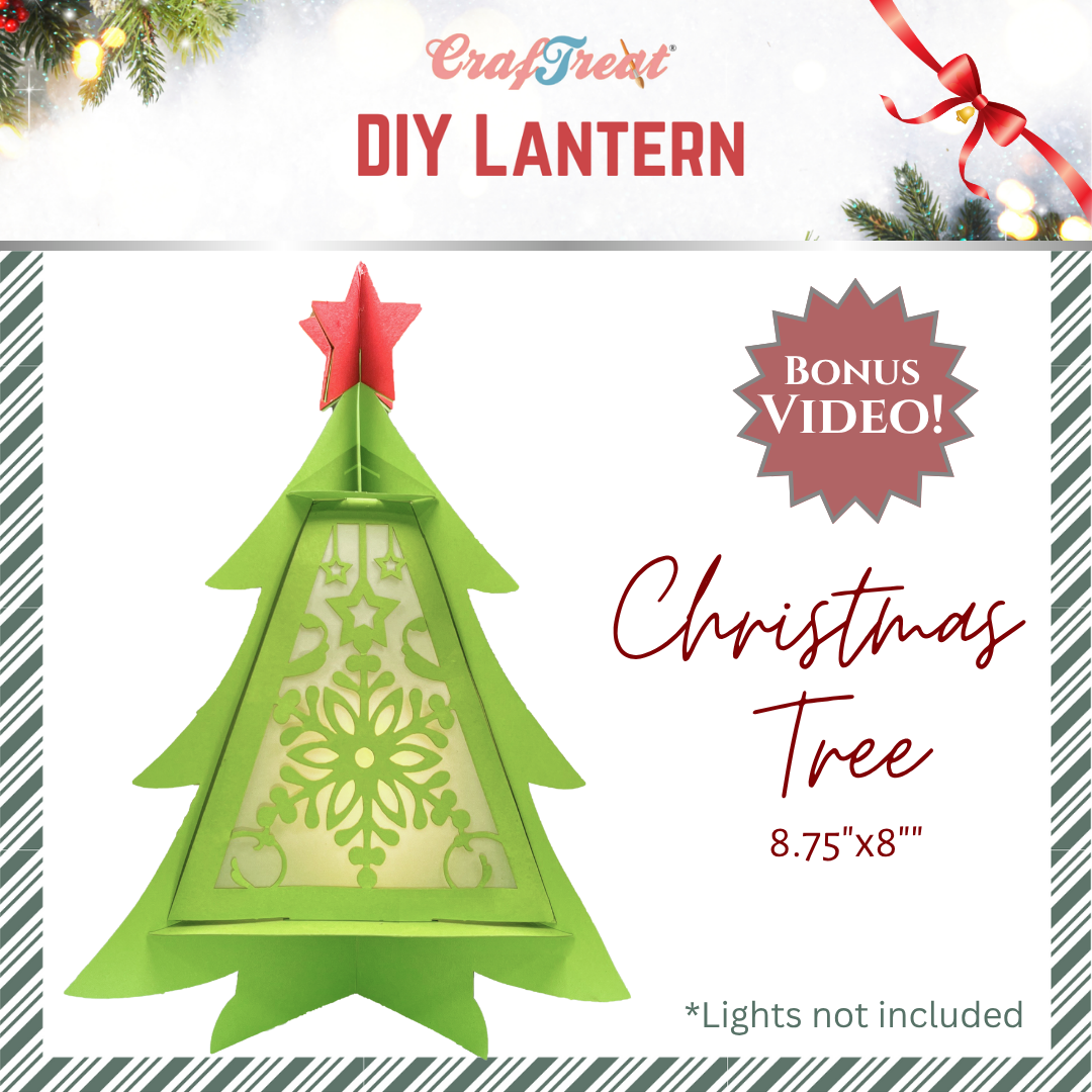 CrafTreat Lanternes en papier à faire soi-même - Sapin de Noël