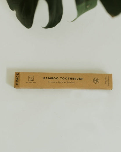 Lot de 2 brosses à dents en bambou