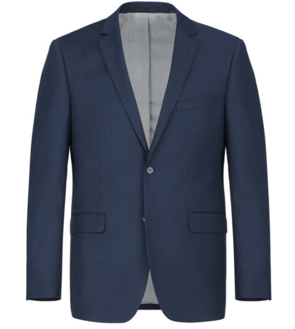 BUILD YOUR PACKAGE: French Blue Slim Fit Suit (Package Includes 2 Pc Suit, Shirt, Necktie or Bow Tie, Matching Pocket Square, & Shoes)
