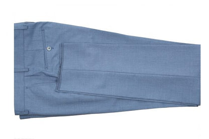 CRÉEZ VOTRE TENUE : Costume ajusté bleu clair (le forfait comprend un costume 2 pièces, une chemise, une cravate ou un nœud papillon, une pochette assortie et des chaussures)