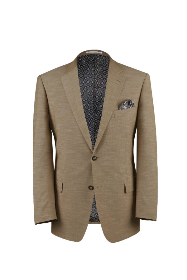 CRÉEZ VOTRE TENUE : Costume ajusté beige (l'ensemble comprend un costume 2 pièces, une chemise, une cravate ou un nœud papillon, une pochette assortie et des chaussures)