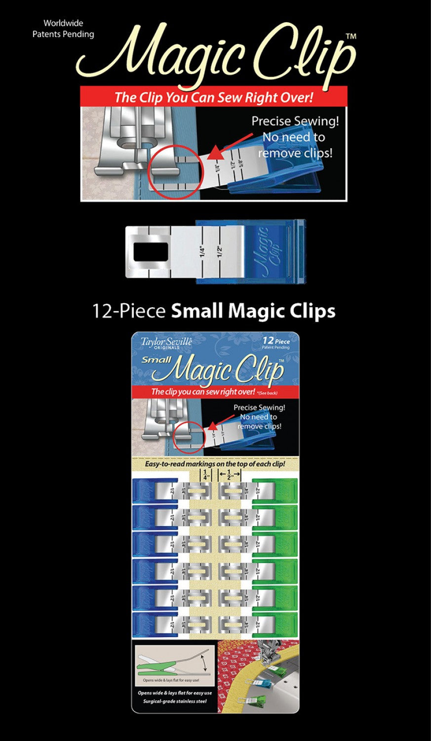 Clip magique petit – 12 pièces